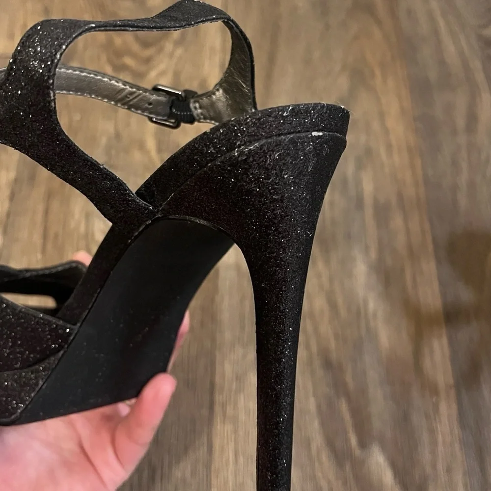 Guess Stunning Glittery Black 6” Heels